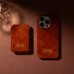 Embossed Cognac Case for iPhone 14